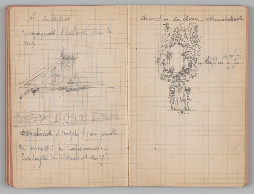 Charles-Justin Le Coeur - Carnet de notes concernant son voyage en Italie