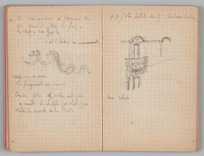 Charles-Justin Le Coeur - Carnet de notes concernant son voyage en Italie