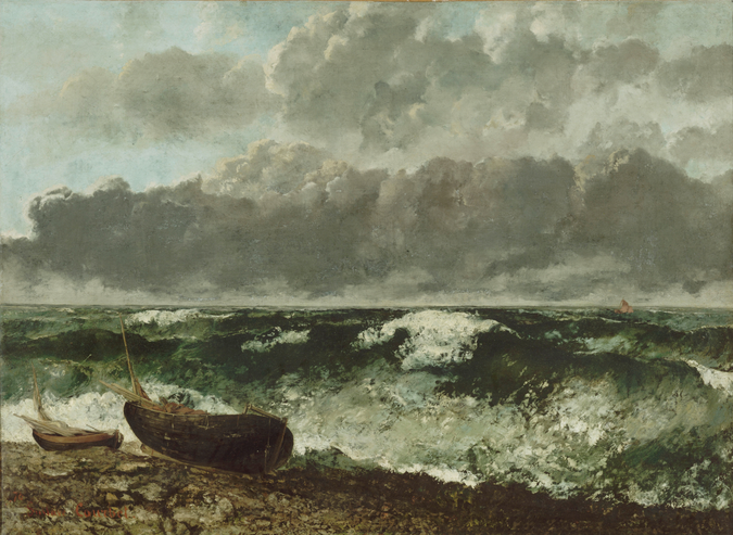 Gustave Courbet - La Mer orageuse}