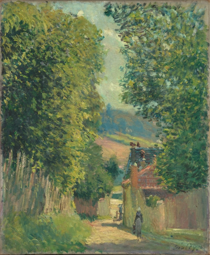 Une rue à Louveciennes - Alfred Sisley