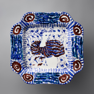 Edouard Vuillard - Plat carré : Femme au corsage à rayures