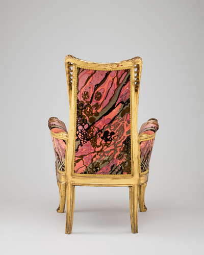 Louis Majorelle - Fauteuil en bergère, décor de fougères