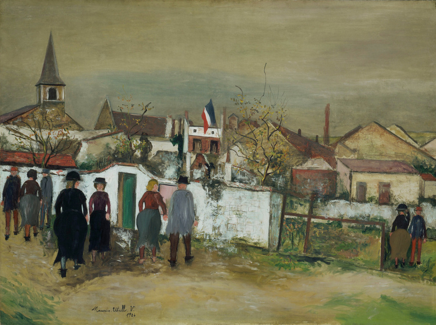 La Mairie au drapeau - Maurice Utrillo | Musée de l'Orangerie