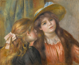 Renoir - PORTRAIT DE JEUNE FEMME, 35.3 by 27.3cm Stock Photo