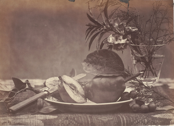 Charles Aubry - Nature morte aux poires, coings et cerises