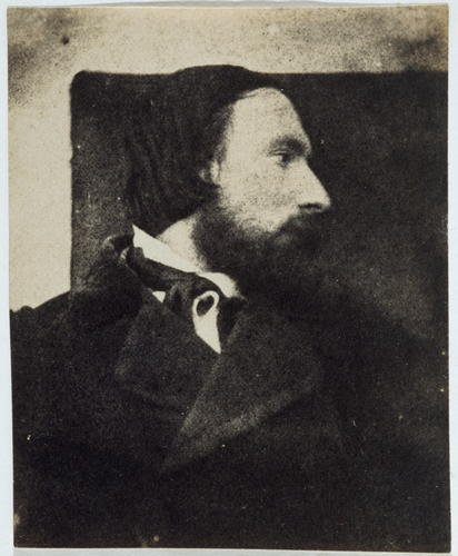 Auguste Vacquerie - Autoportrait en buste, profil droit