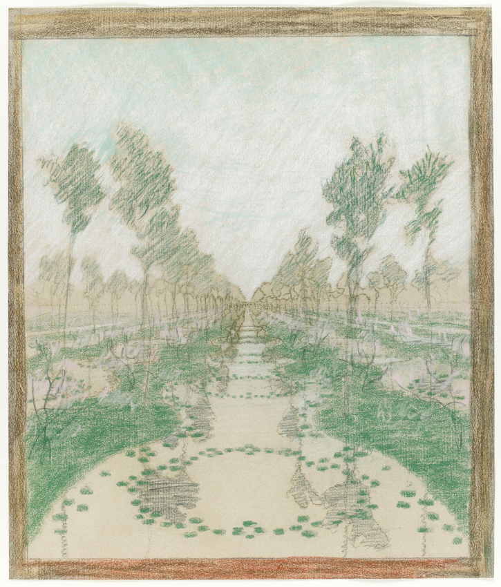 Charles Dulac - Peupliers et arbres en fleurs