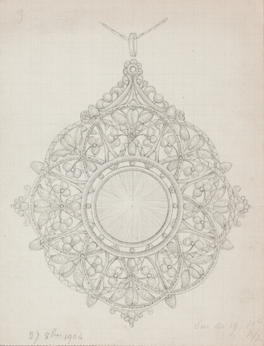 Enguerrand du Suau de la Croix - Médaille à motif floral et végétal et rosace