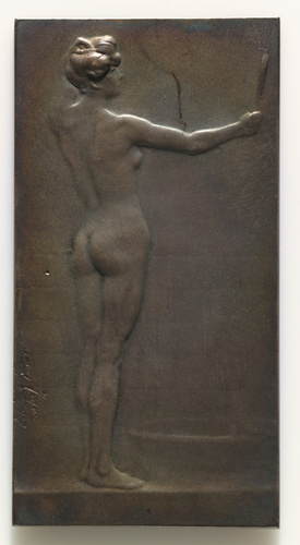 François Roques - Femme nue au miroir