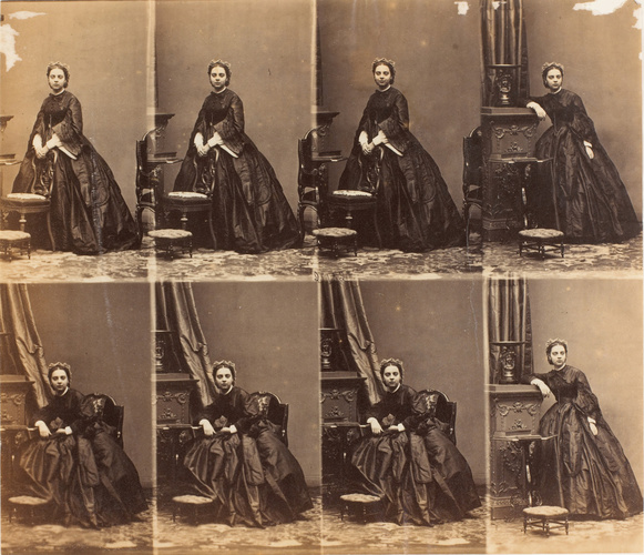 André Adolphe Eugène Disdéri - Mme. Koustine en huit poses