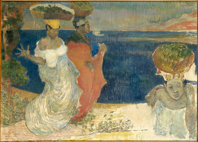 Charles Laval - Femmes au bord de la mer, esquisse