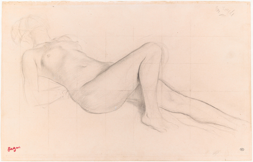 Edgar Degas - Femme nue, étendue sur le dos