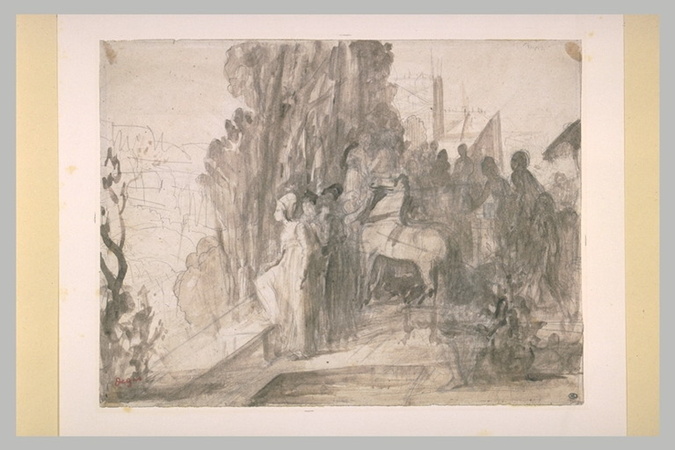 Edgar Degas - Sémiramis construisant Babylone
