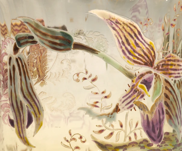Emile Gallé - Vase à décor d'orchidées