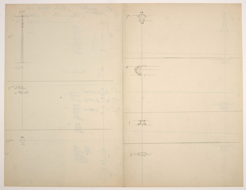 Maison Monduit - Croquis techniques, comptabilité se rapportant à la fabrication...