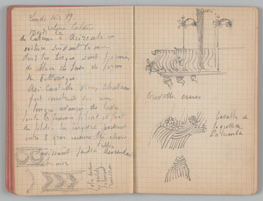 Charles-Justin Le Coeur - Carnet de notes concernant son voyage en Italie