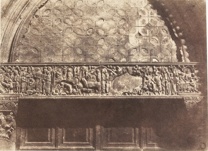 Auguste Salzmann - Saint-Sépulcre, bas-relief, porte d'entrée
