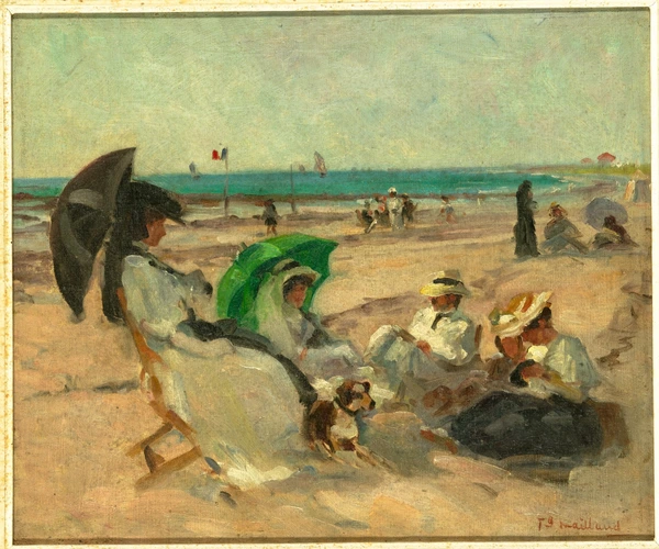 Fernand Maillaud - Groupe sur la plage