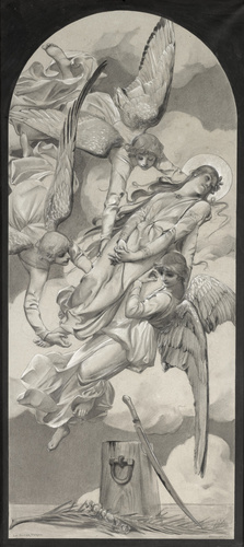 Luc Olivier Merson - Sainte Cécile est emportée au ciel par les anges