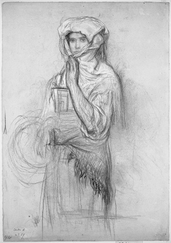 Ernest Hébert - Paysanne italienne ramenant son voile sur ses lèvres