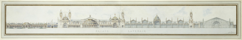 Charles Lameire - Projet de monument à Jeanne d'Arc, vue générale (devant le pal...