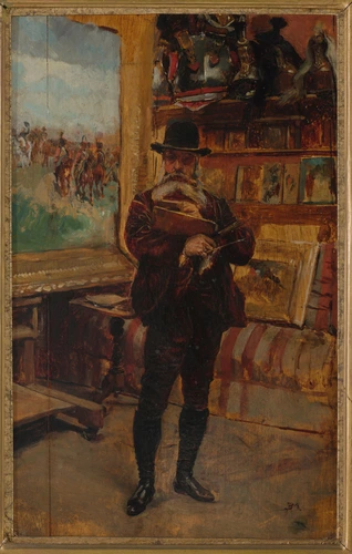 Ernest Meissonier - Portrait de l'artiste dans son atelier