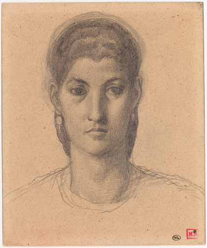 Pierre Puvis de Chavannes - Tête de femme, vue de face
