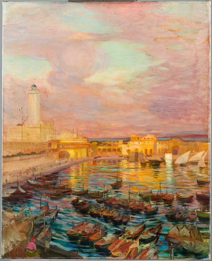 Albert Besnard - Port d'Alger au crépuscule