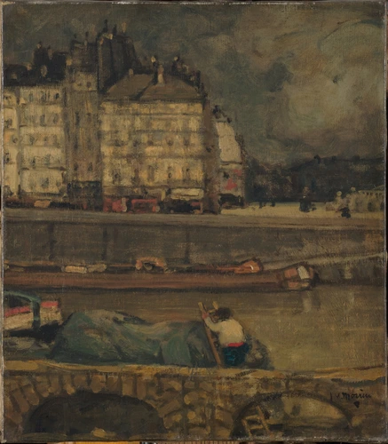 James Wilson Morrice - Le Bras gauche de la Seine devant la place Dauphine