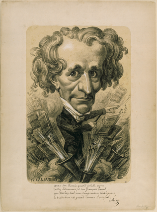 Portrait-charge de Berlioz - Etienne Carjat