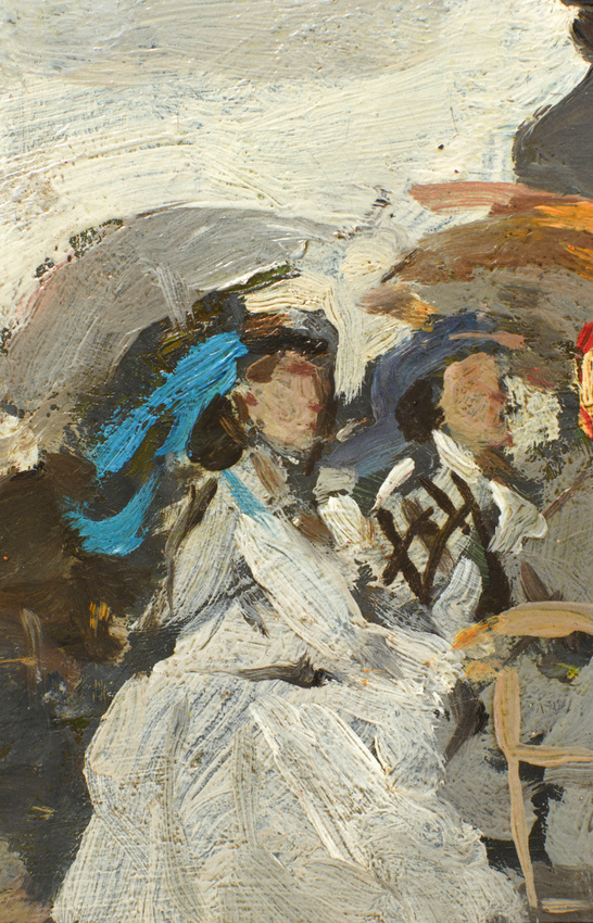 Toile Décorative Eugène Boudin – Sur La Plage De Trouville, Tableau Mural Neuf