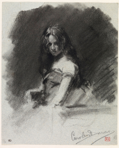 Carolus-Duran - Jeune femme, à mi-corps, la chevelure tombant