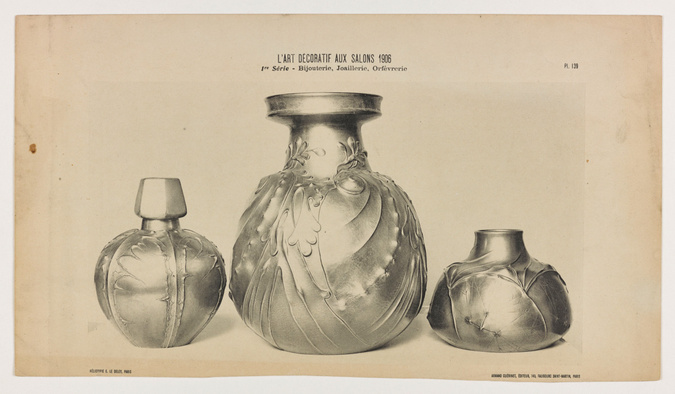 Lucien Bonvallet - Trois modèles de vases à décor végétal