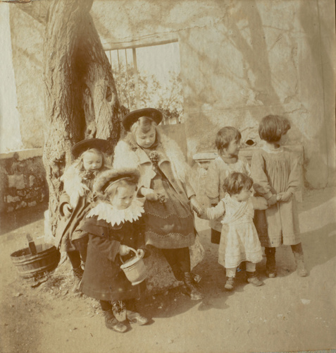 Maurice Denis - Bernadette, Anne-Marie, Noële et trois enfants italiens, Mont-Ca...
