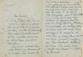 Paul Nadar - Lettre manuscrite signée de Paul Nadar