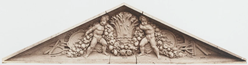 Edouard Baldus - "La Récolte", sculpture de Hubert Lavigne, décor du palais du L...