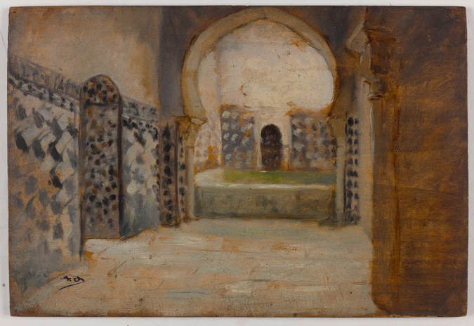 Alphonse Osbert - Bain de la sultane, Alhambra de Grenade