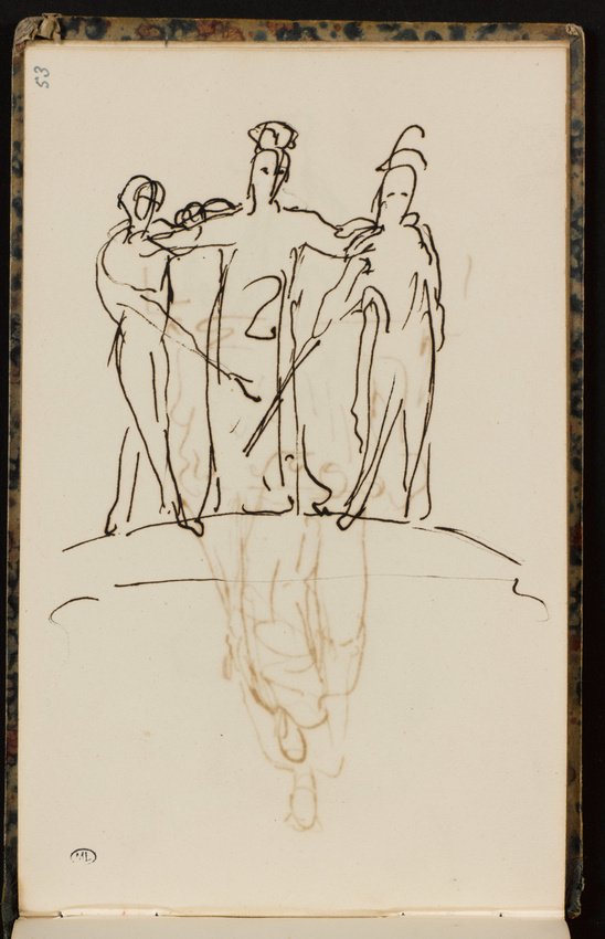 Trois personnages se tenant par l'épaule - Henri Chapu | Musée d'Orsay