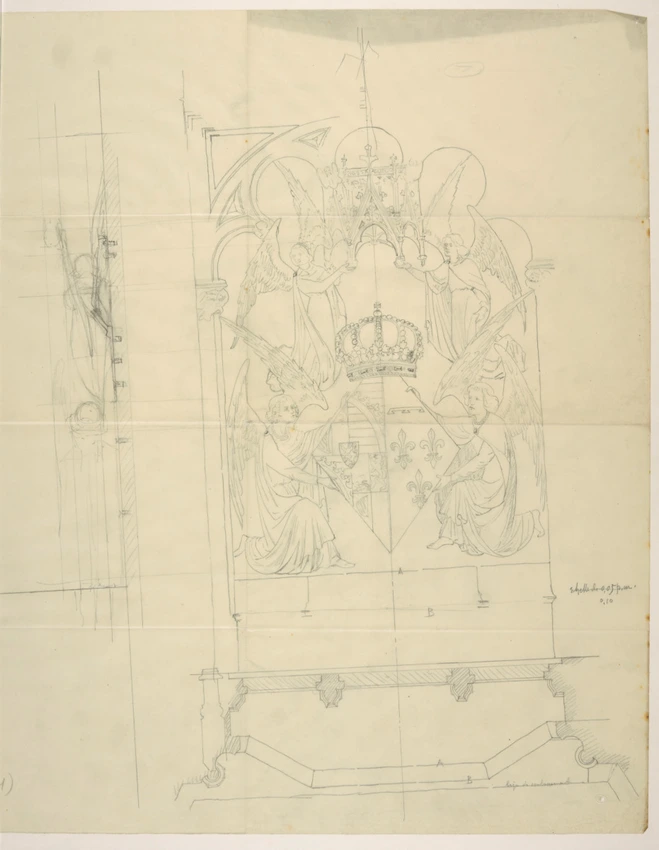 Maison Monduit - Chapelle royale funéraire à Ostende, modèle pour le panneau hér...