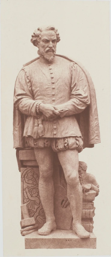 Edouard Baldus - "Cousin", statue de Théodore Joseph Napoléon Jacques, décor du ...