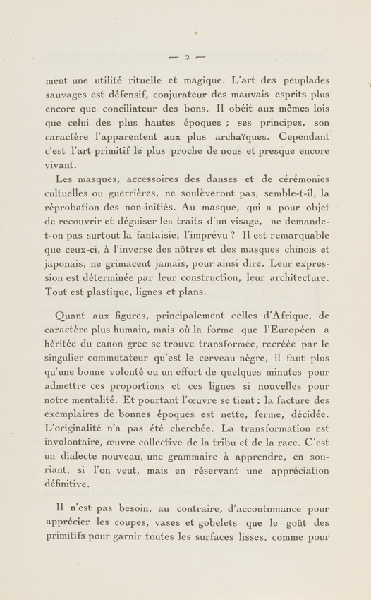 Guillaume Apollinaire - Catalogue d'exposition : Première exposition d'Art Nègre...