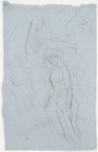 Pierre Bonnard - Esquisse de femme nue de trois quarts tournée vers la gauche