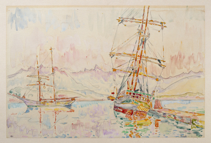 Paul Signac - Bateaux dans le port d'Ajaccio