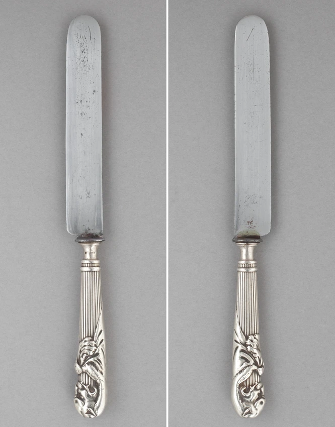 Christofle & Cie - Grand couteau, modèle dit "Peau de lion"
