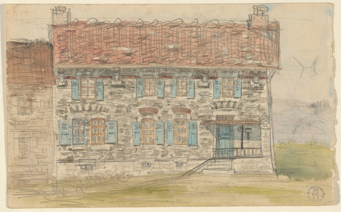 François Garas - Elévation d'une maison en meulière