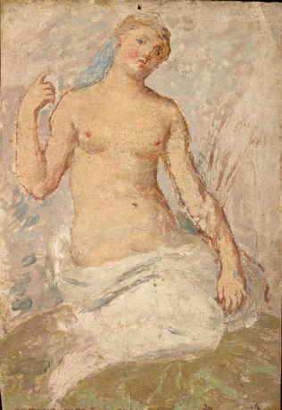 Henry Cros - Femme nue à genoux
