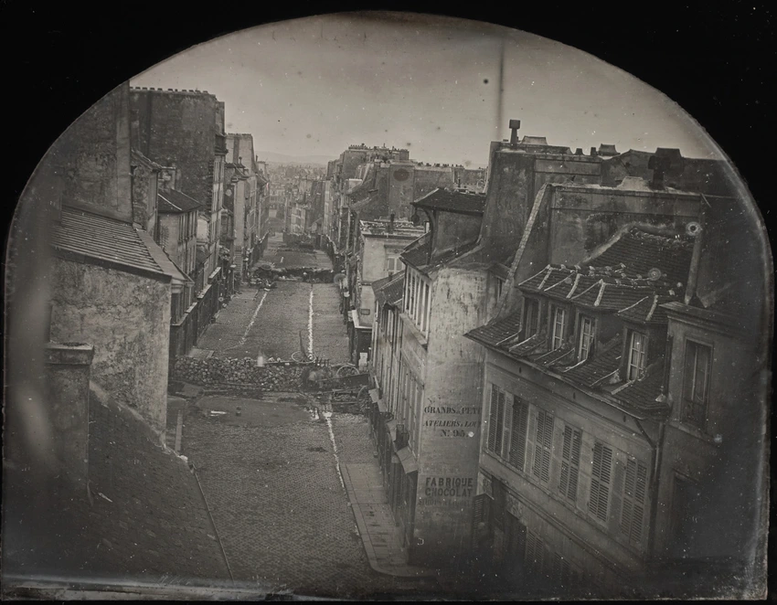 Thibault - La Barricade de la rue Saint-Maur-Popincourt avant l'attaque par les ...
