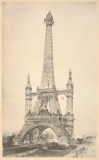 Henri Toussaint - Palais de l'Electricité, projet d'habillage de la Tour Eiffel ...
