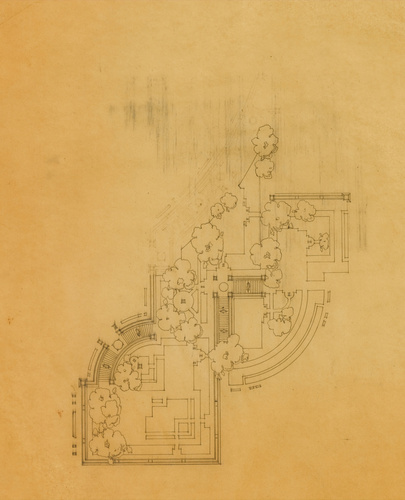 Maurice Boille - Un sanatorium sur les bords de la Méditerranée, plan partiel, t...