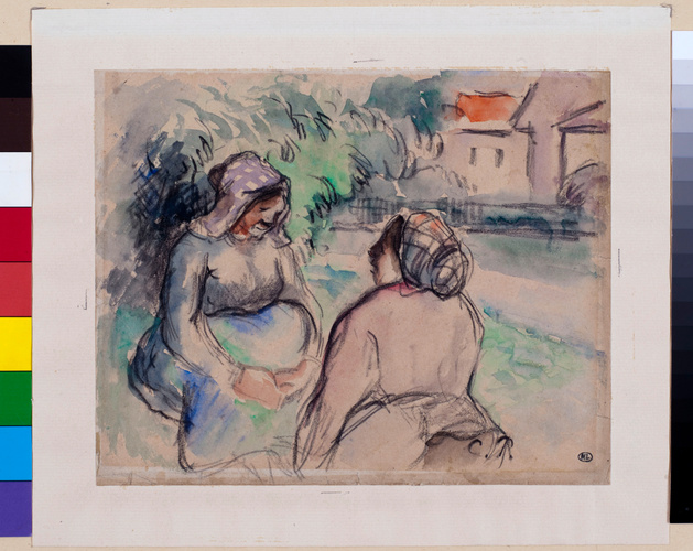 Printemps. Pruniers en fleurs - Camille Pissarro | Musée d'Orsay